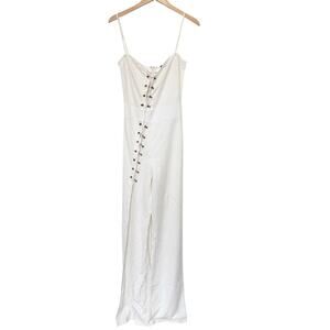 Revolve H.ours Alba White Jumpsuit Sz M